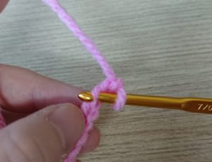くさり編みの細編みのやり方